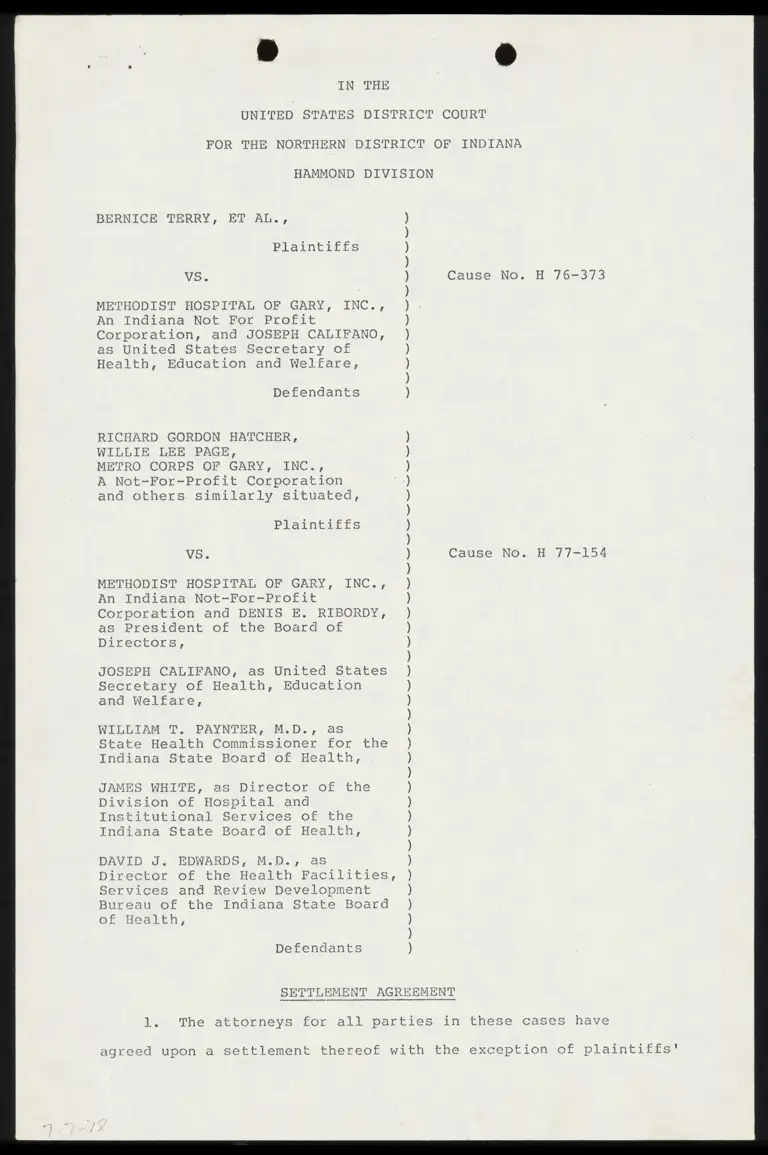Settlement Agreement preview