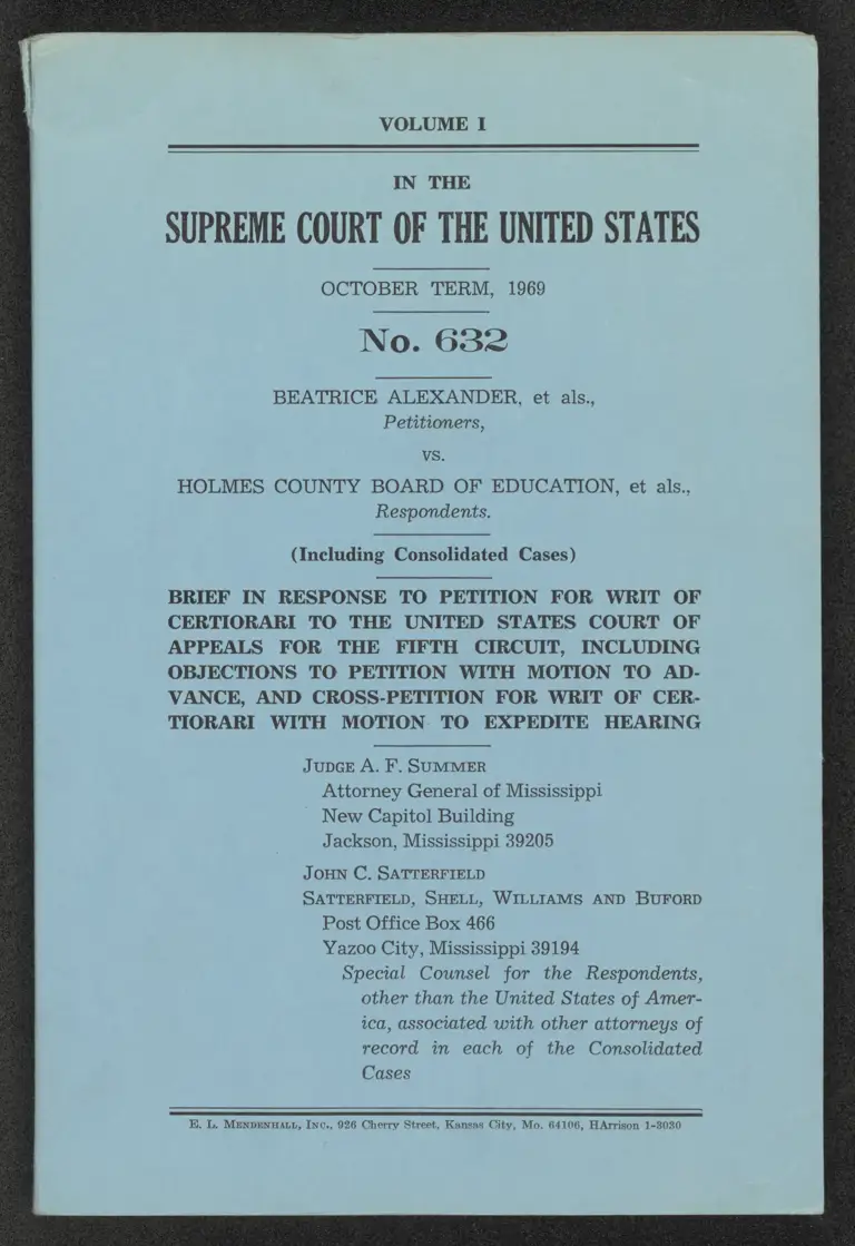 Brief in Response to Petition for Writ of Certiorari Including Objections preview