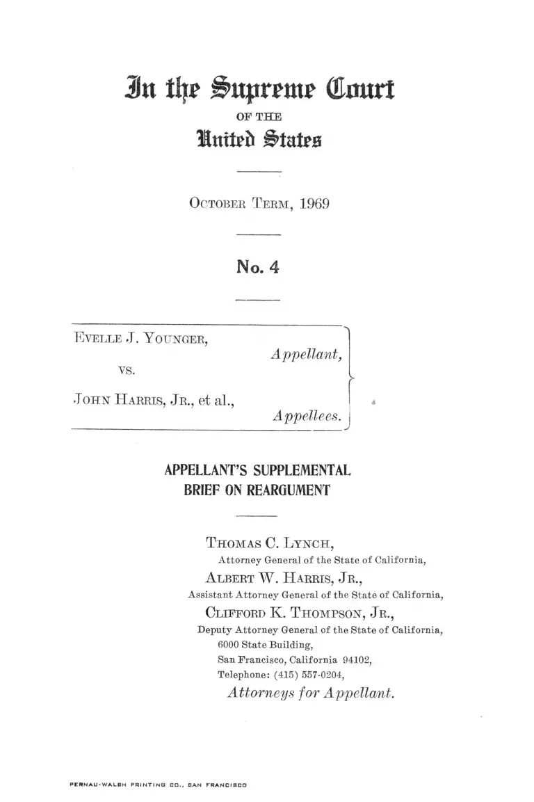 Younger v. Harris Jr. Appellant's Supplemental Brief on Re-Argument preview