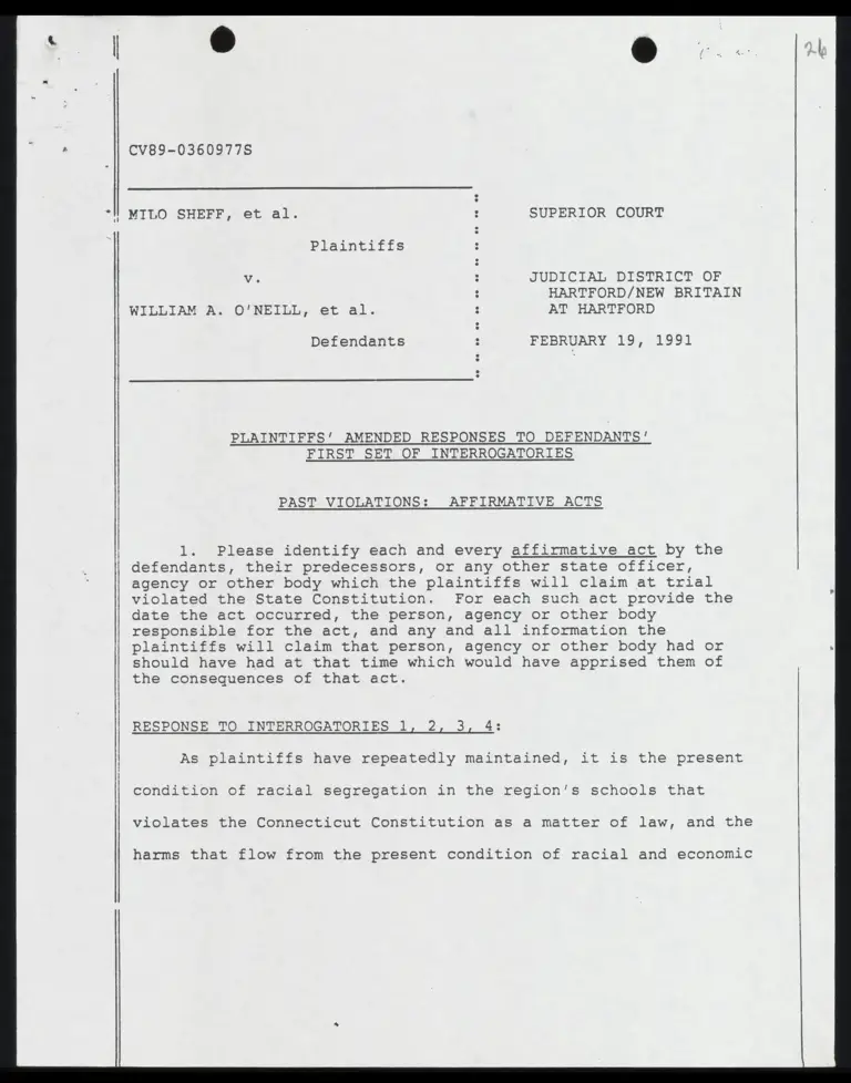 Plaintiffs' Amended Responses to Defendants' First Set of Interrogatories preview