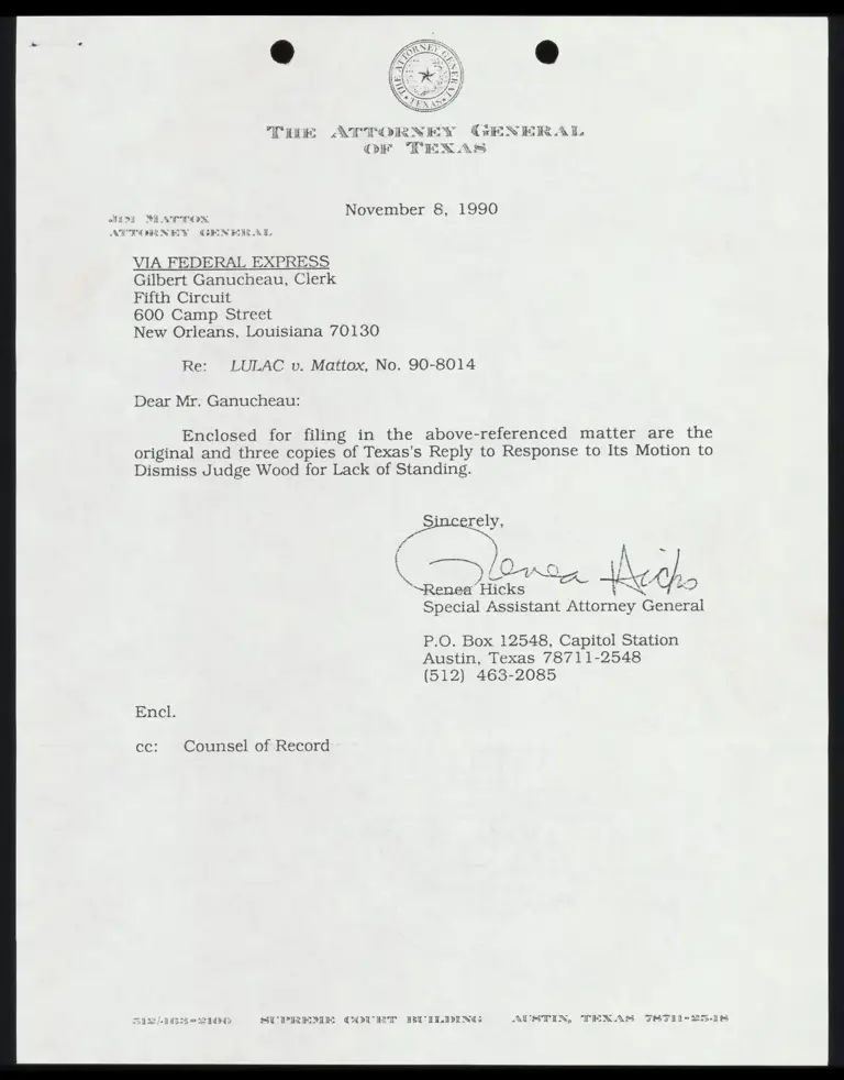 Texas's Reply to Response to its Motion to Dismiss Judge Wood for Lack of Standing preview