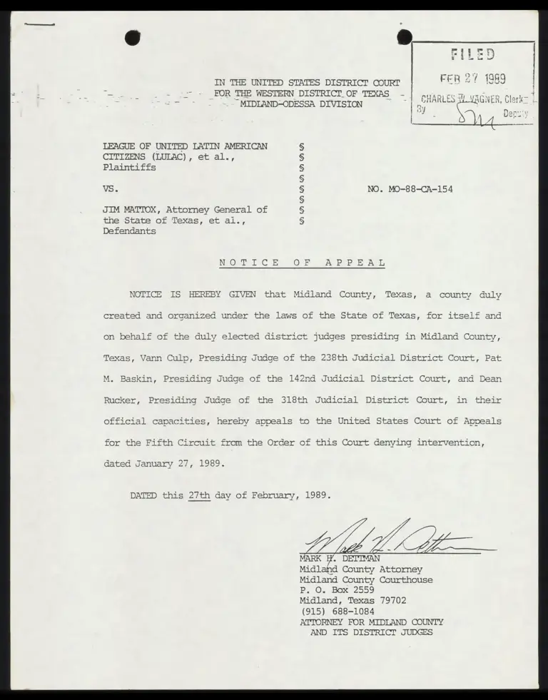 Notice of Appeal; Transcript Order preview