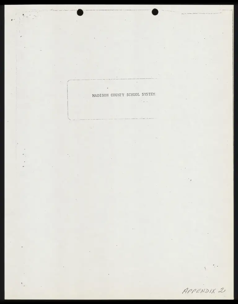 Desegregation Plan and Report for the Madison County School System preview