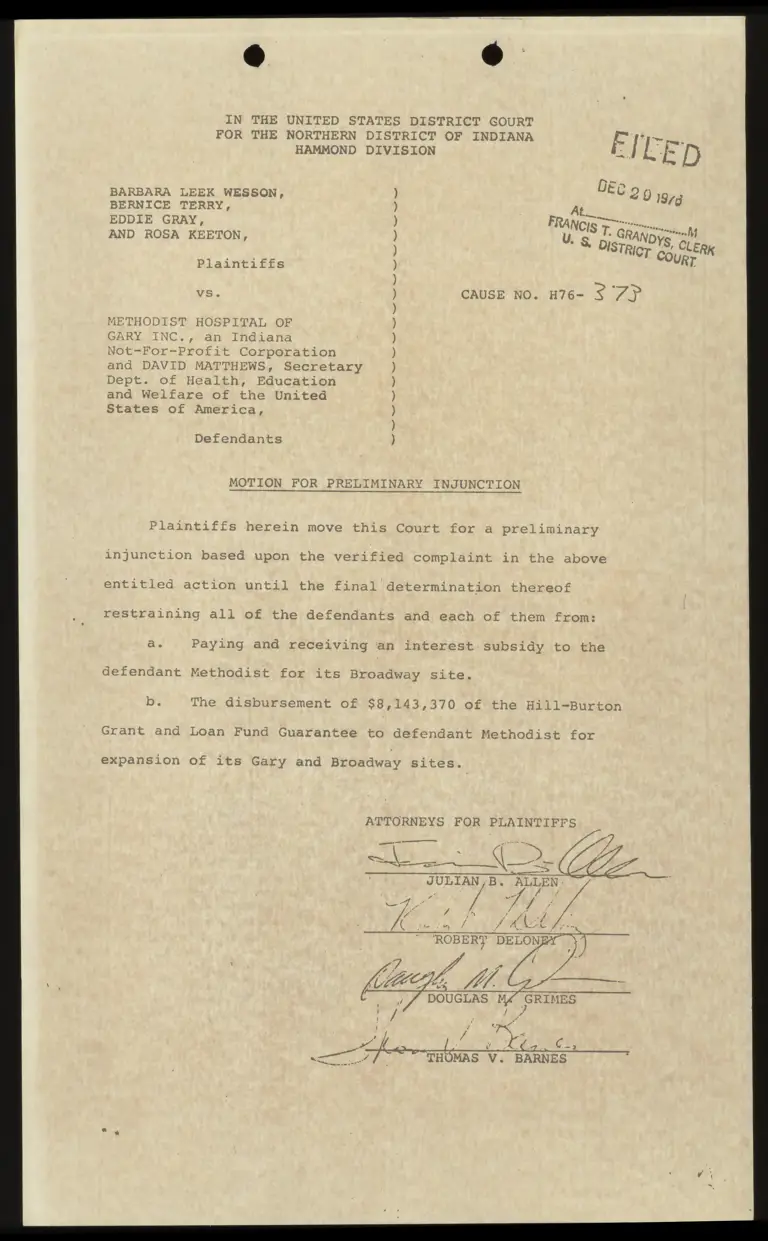Motion for Preliminary Injunction preview
