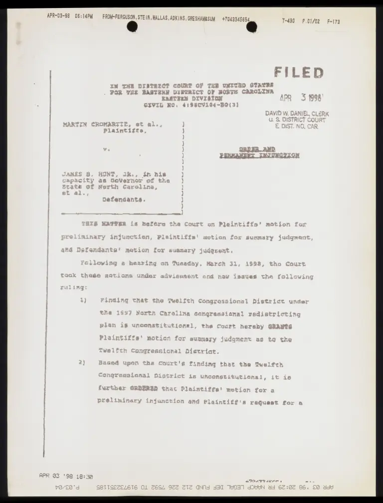 Order and Permanent Injunction preview