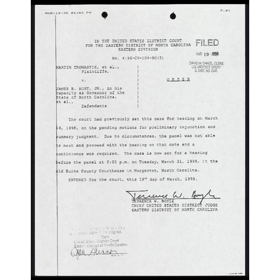 Order -- Case Set for Hearing preview