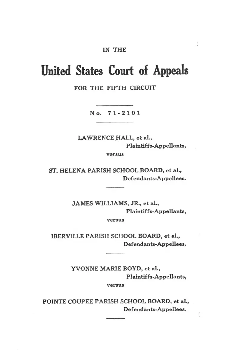 Hall v. St. Helena Parish School Board Decision preview