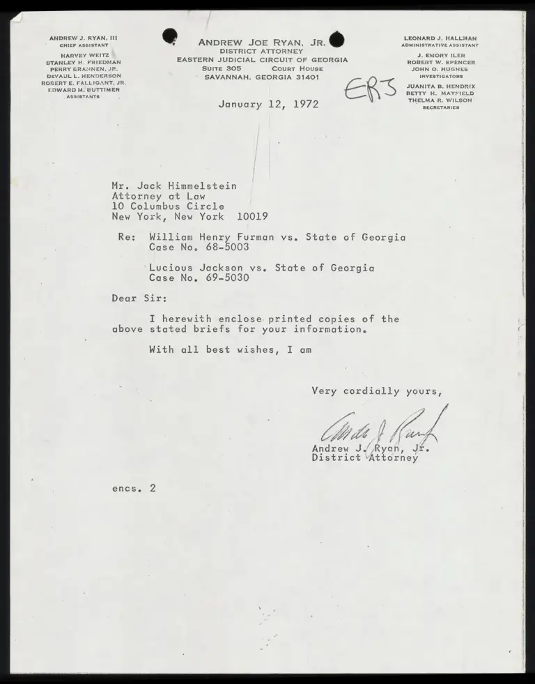 Correspondence from Ryan to Himmelstein preview