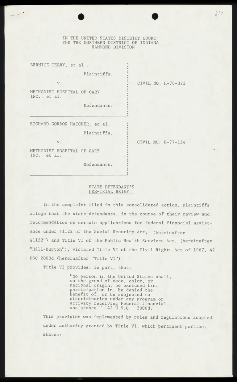 State Defendant's Pre-Trial Brief preview