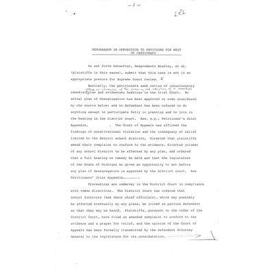 Memorandum in Opposition to Petitions for Writs of Certiorari (Draft) preview