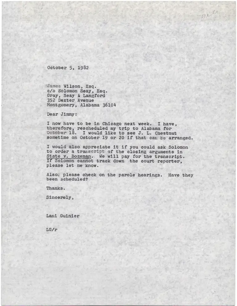 Correspondence from Guinier to Wilson preview