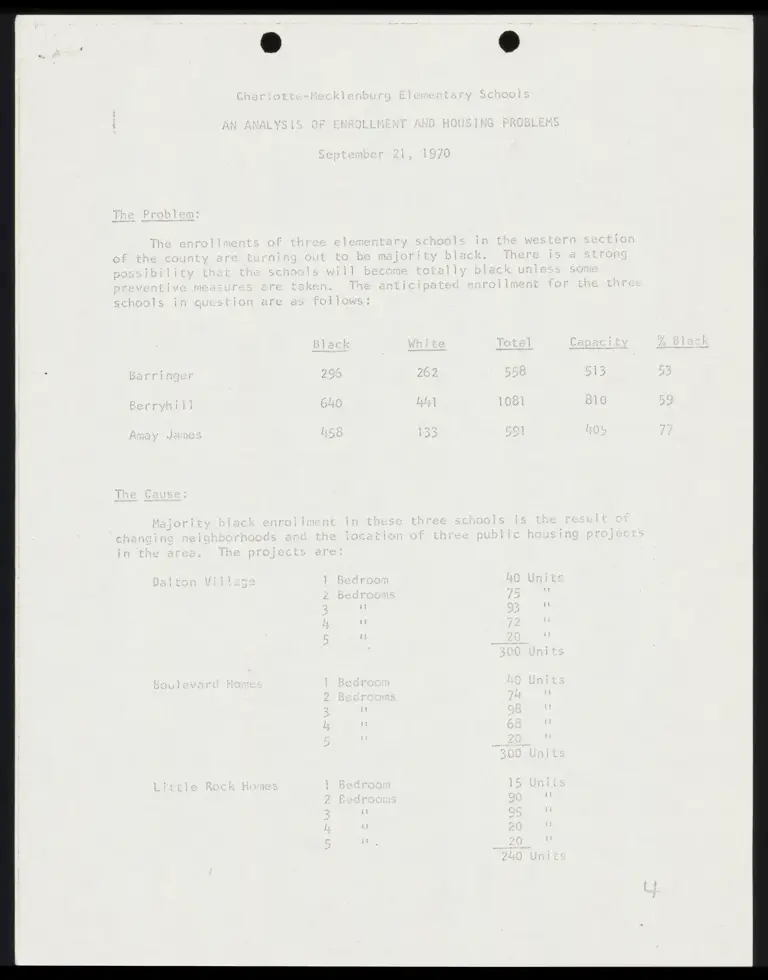 An Analysis of Enrollment and Housing Problems preview