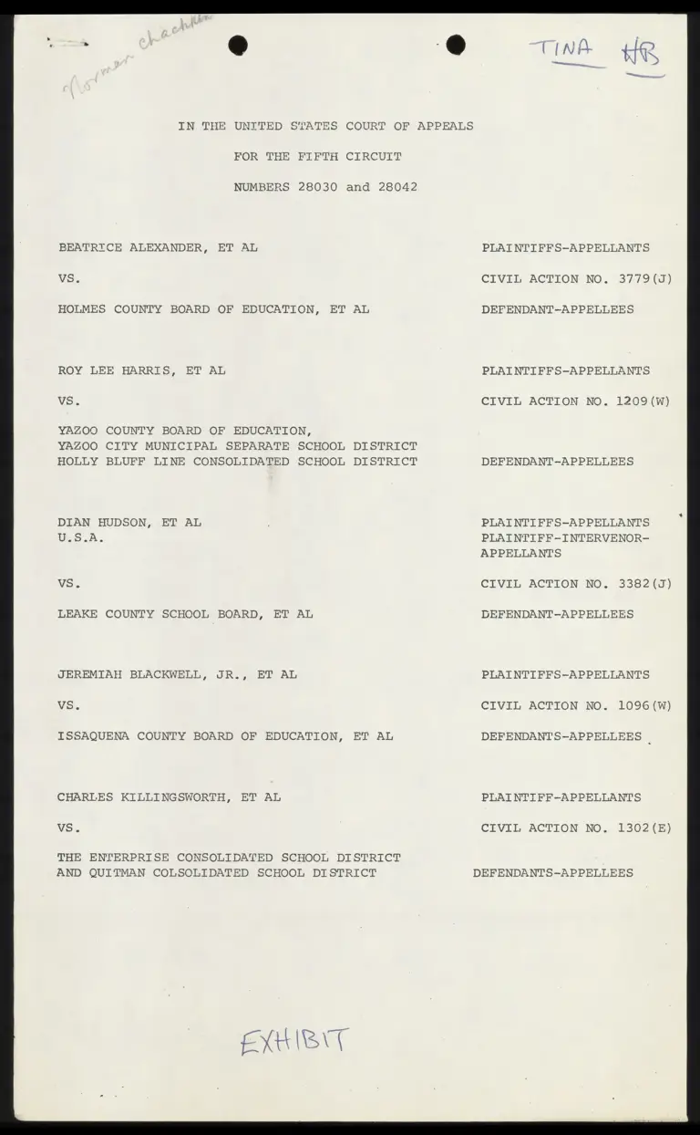 Motion by the Defendents Joining the Motion Filed by the US Attorney General on Behalf of HEW Secretary Finch preview