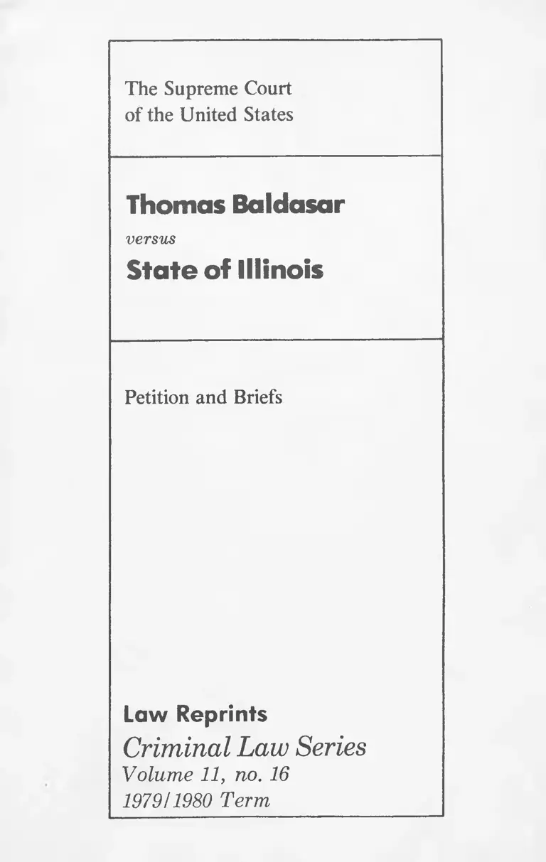 Baldasar v. People of Illinois Petition and Briefs preview