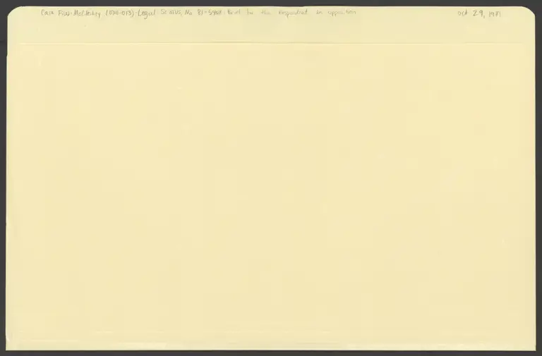 McCleskey v. Zant – Brief for the Respondent in Opposition preview