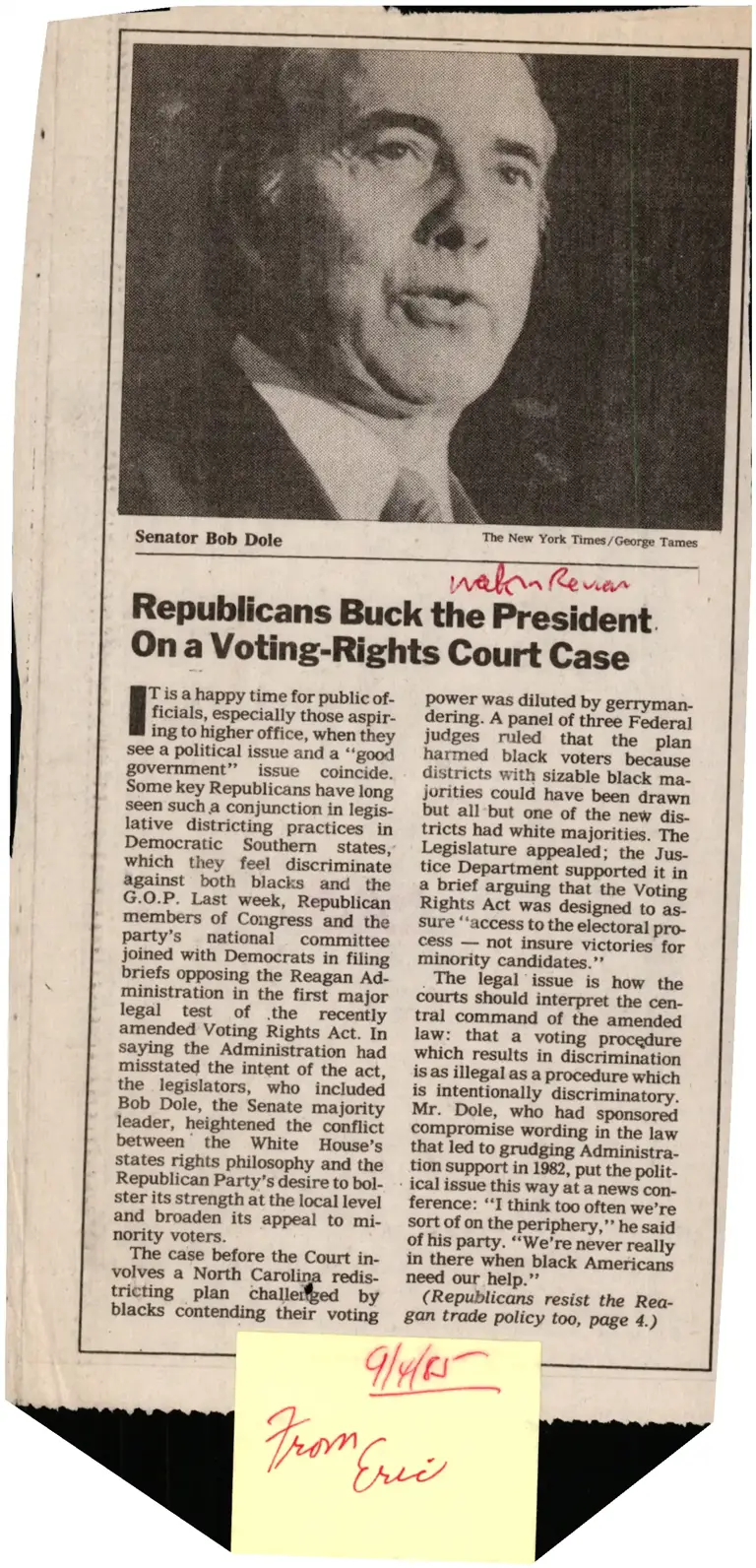 Republicans Buck the President On a Voting-Rights Court Case (The New York Times) preview