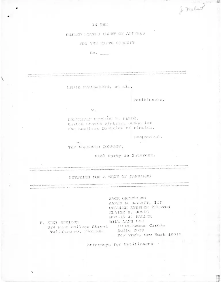 Stallworth v Arnow Petition for Writ of Certiorari preview
