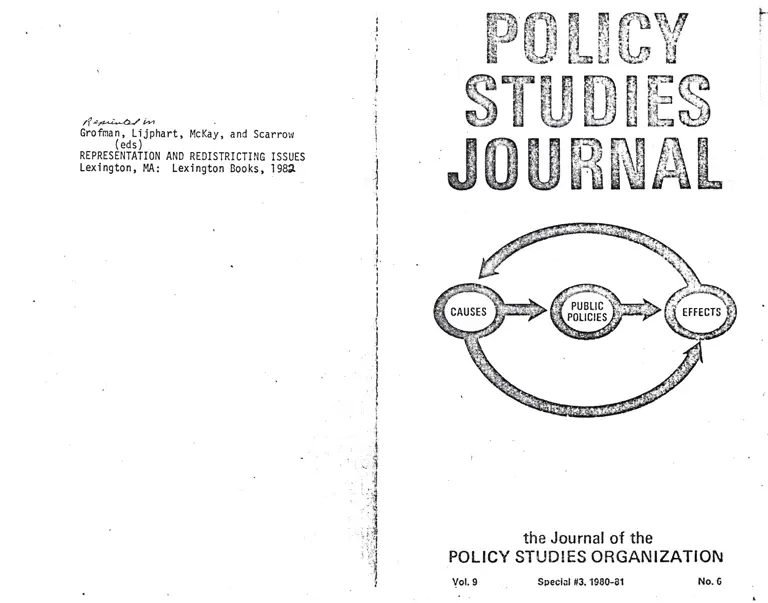 Policy Studies Journal Vol. 9 No. 6 preview
