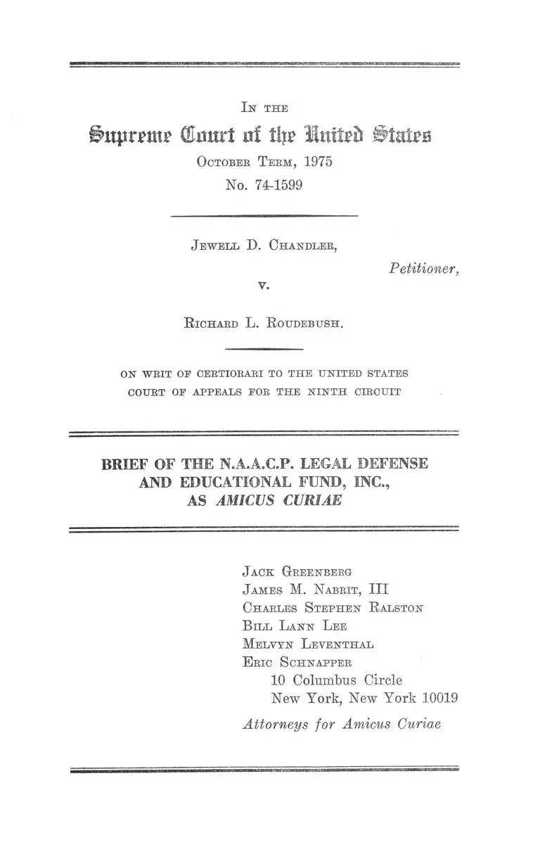 Chandler v. Roudebush Brief of the NAACP Legal Defense and Educational Fund as Amicus Curiae preview