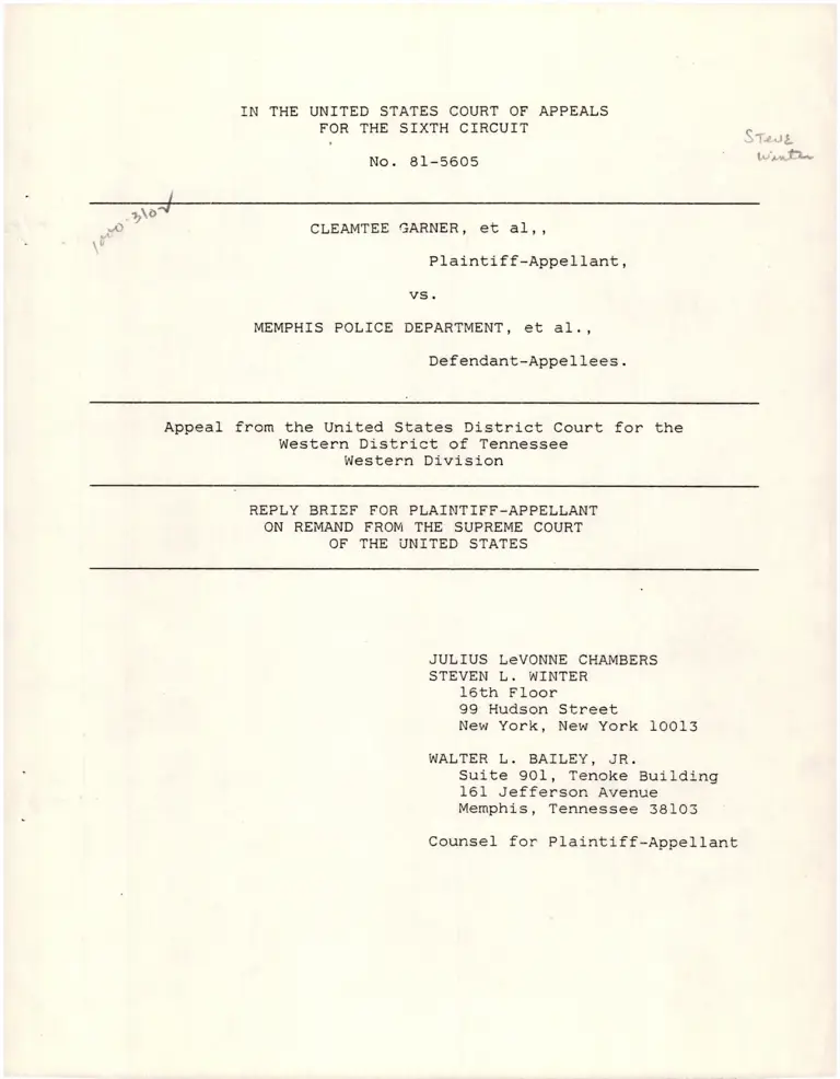 Reply Brief for Plaintiff-Appellant on Remand from the US Supreme Court preview