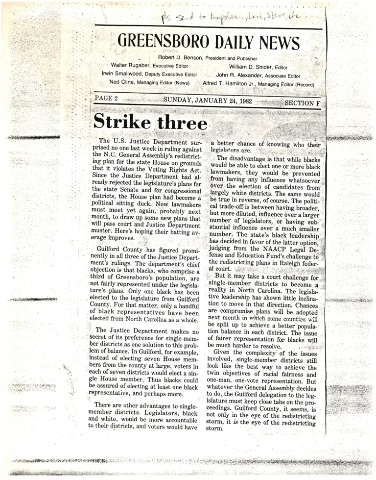 Strike Three (Greensboro Daily News) preview