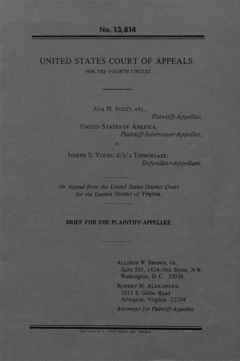 Scott v Young Brief for the Plaintiff Appellee preview