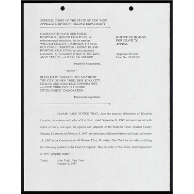 Notice of Motion for Leave to Appeal preview