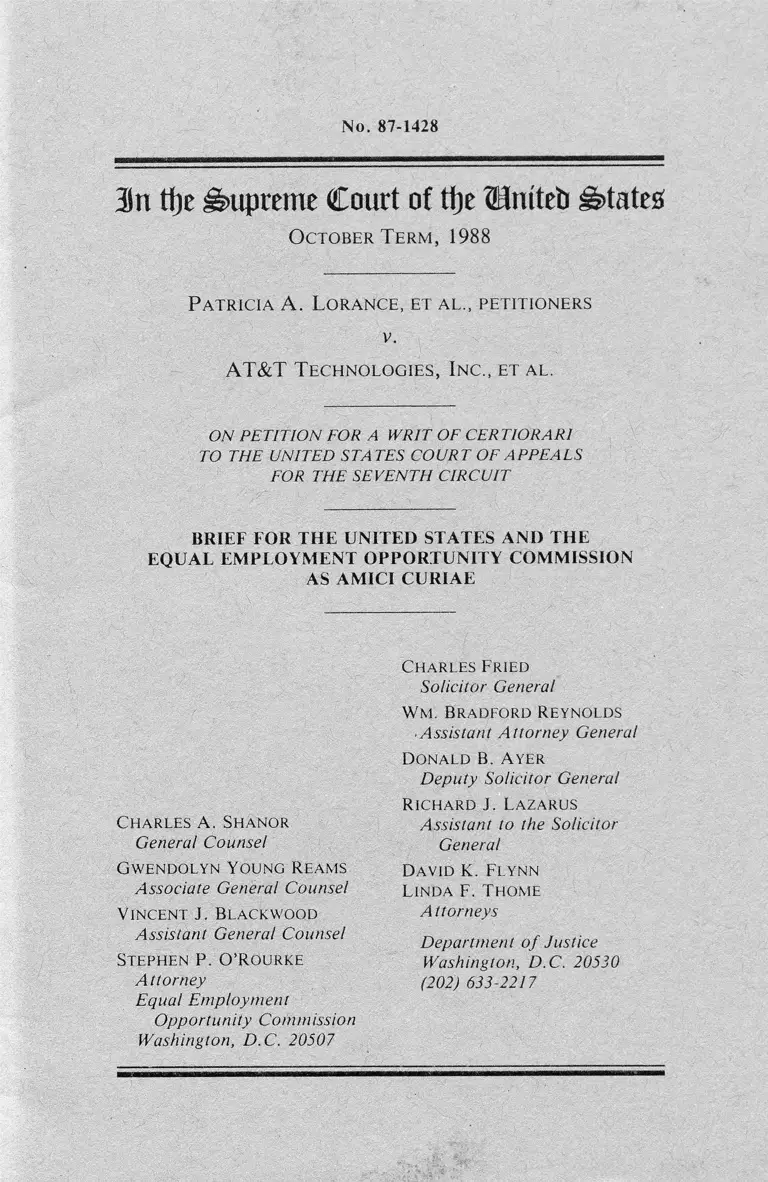 Lorance v. AT&T Technologies, Inc. Brief Amicus Curiae preview