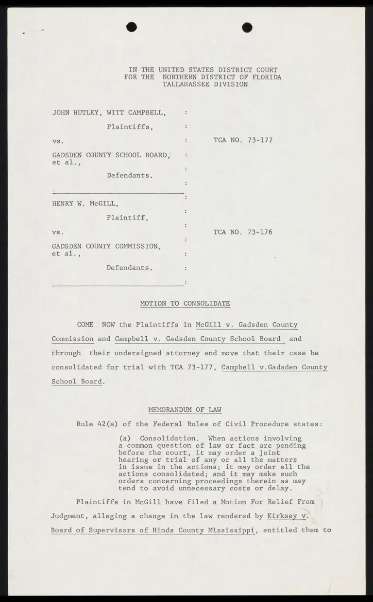Motion to Consolidate preview
