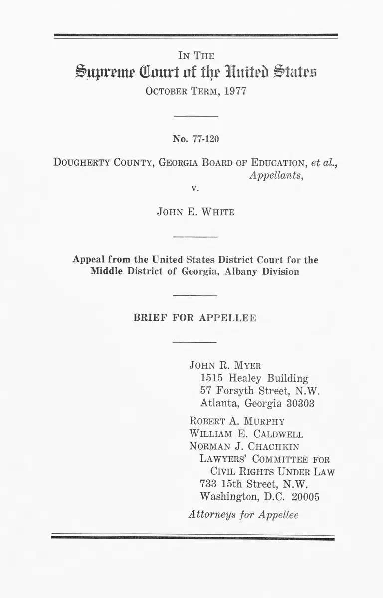 Dougherty County, GA Board of Education v. White Brief for Appellee preview