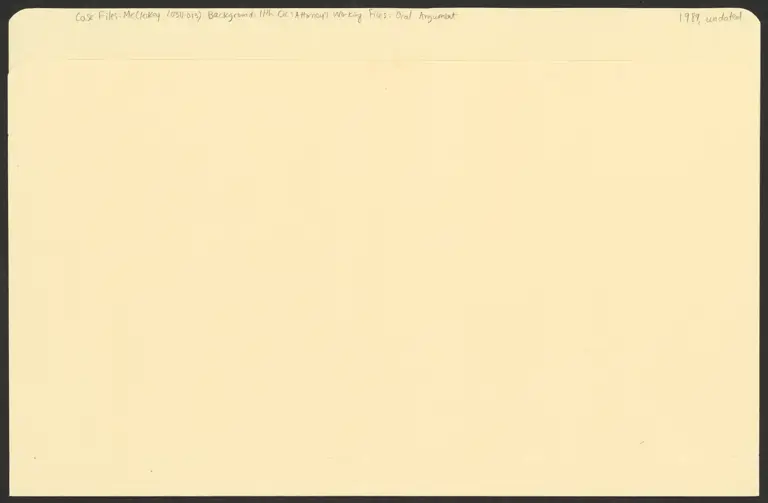 11th Circuit - Attorney's Working Files - Oral Argument preview