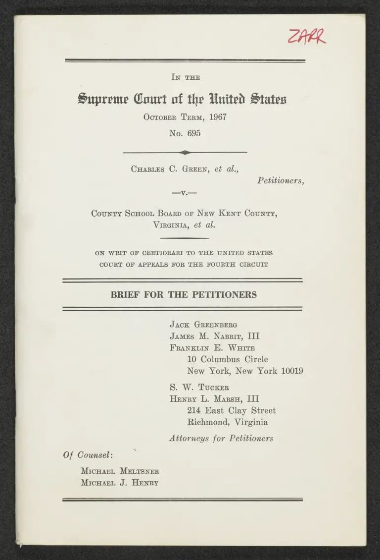 Brief for the Petitioners preview