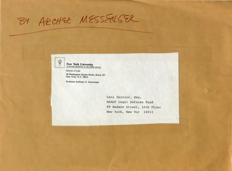 Envelope from Amsterdam to Guinier preview