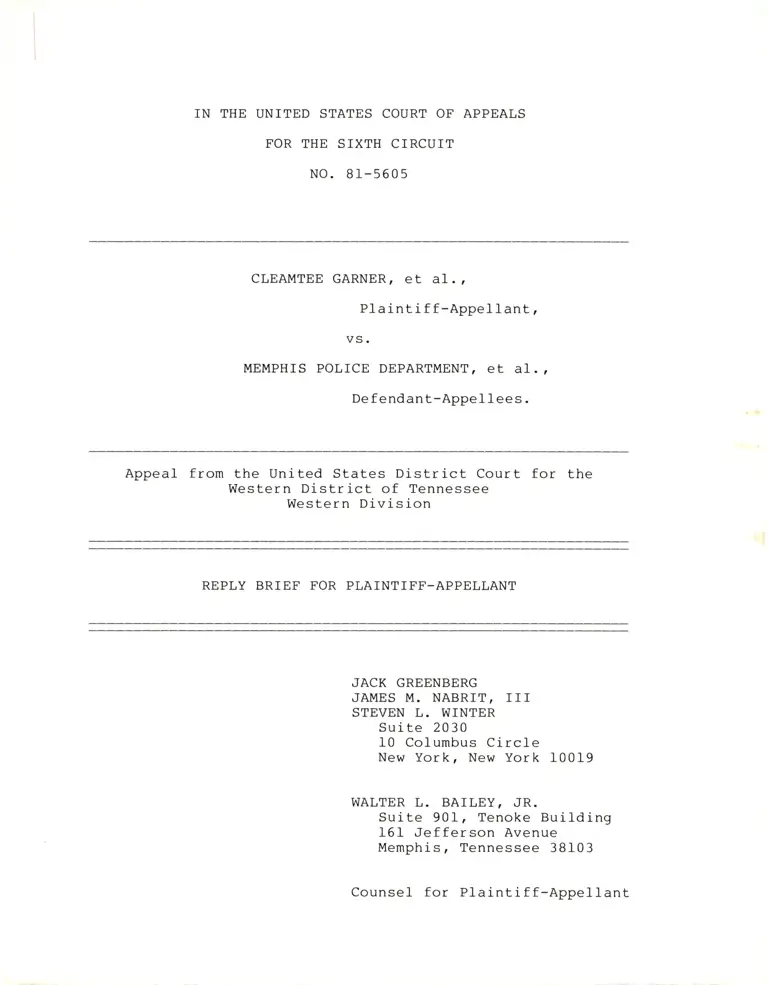 Reply Brief for Plaintiff-Appellant preview