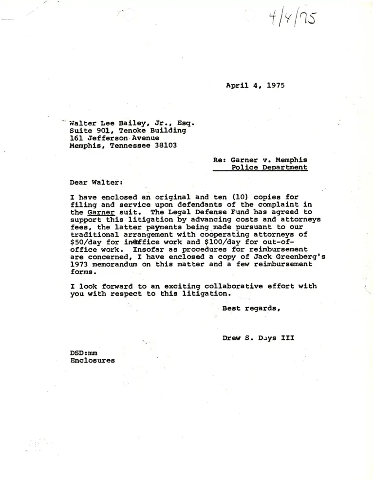 Correspondence on LDF Legal Fees preview