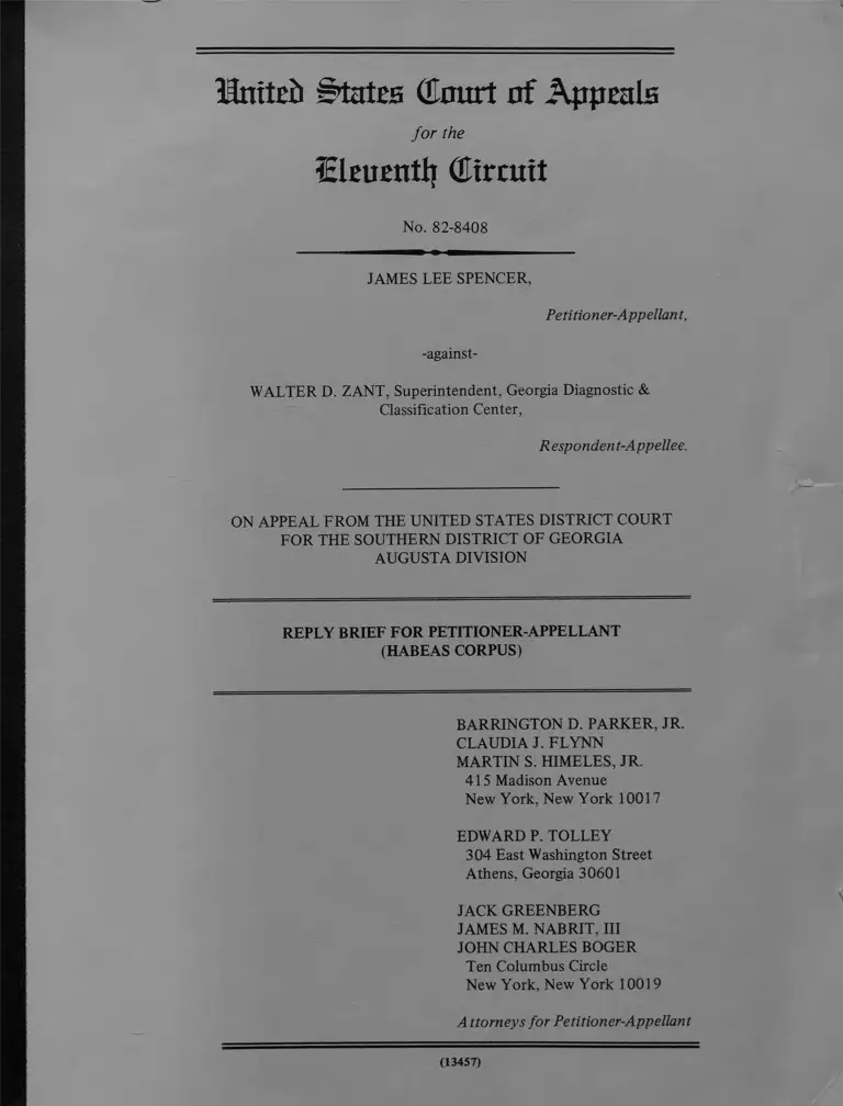 Spencer v Casavilla Reply Brief for Petitioner Appellant preview