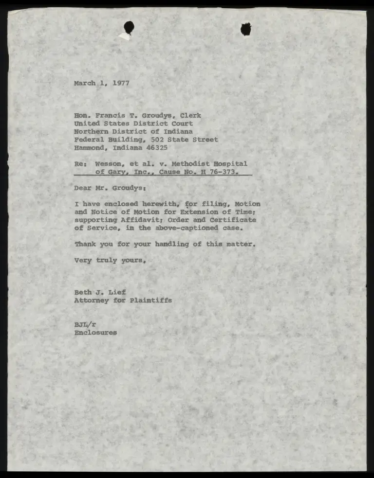 Motion and Notice of Motion for Extension of Time preview