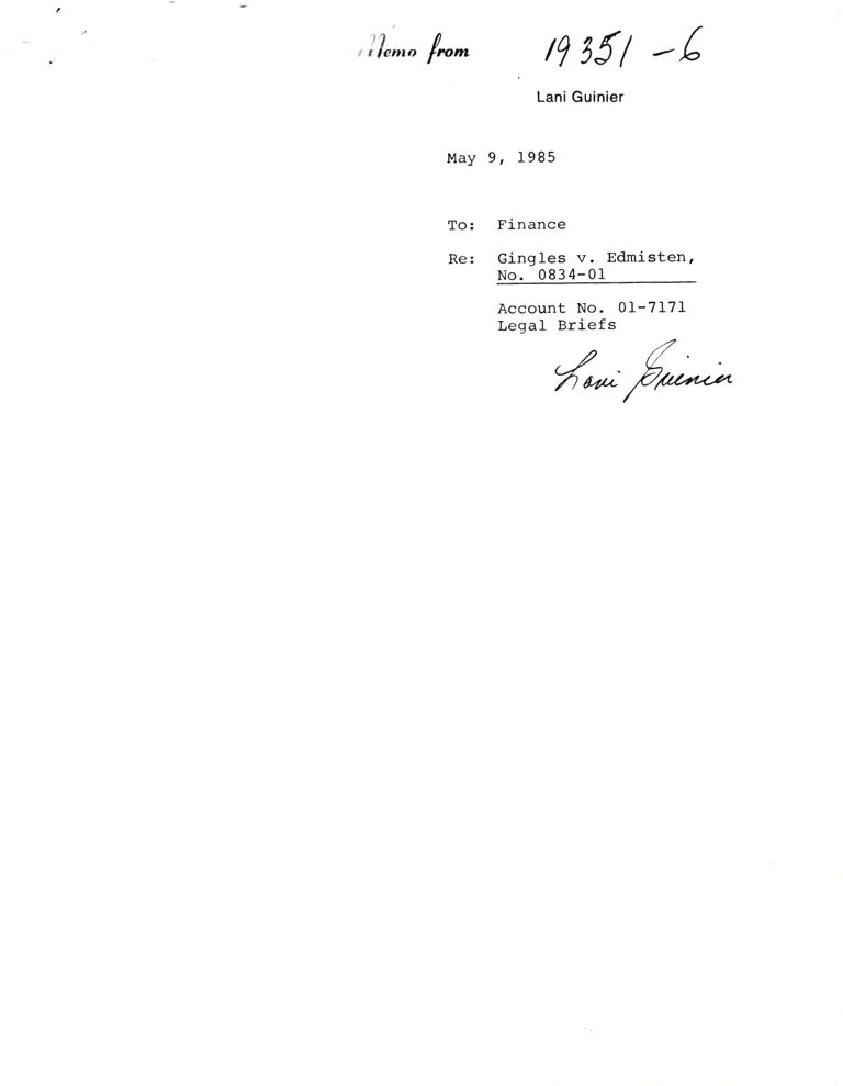 Correspondence from Guinier to Finance; Invoice from Hamilton Graphics; Correspondence from Richardson to Bush; Receipt; Correspondence from Stevas to Leonard preview
