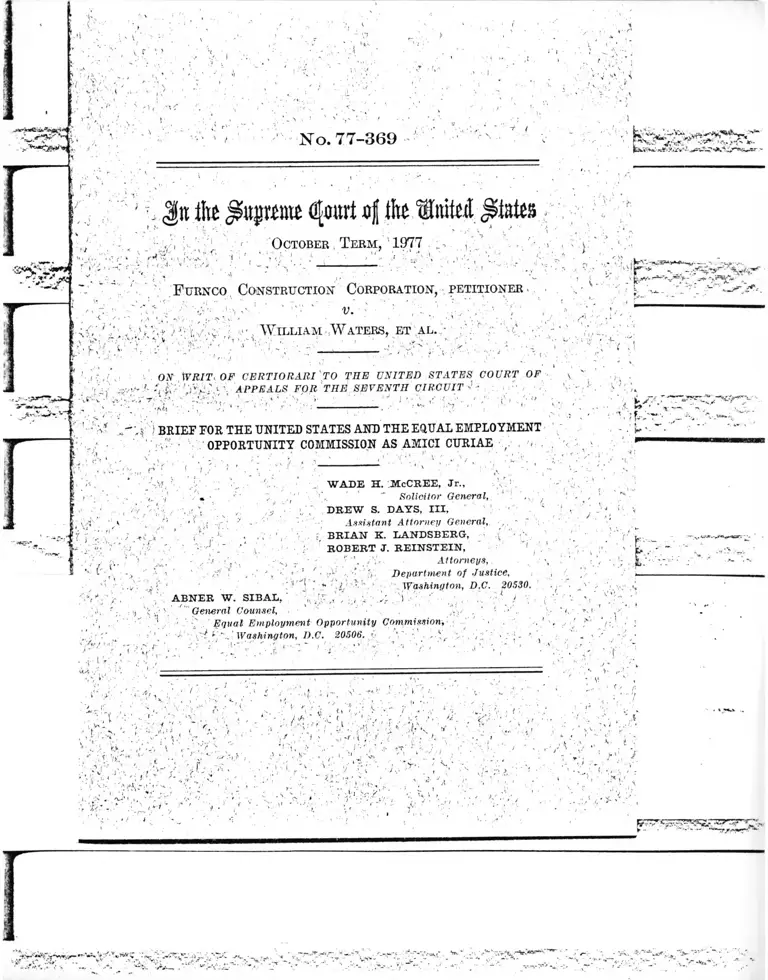 Furnco Construction Corporation v. Waters Brief Amici Curiae preview