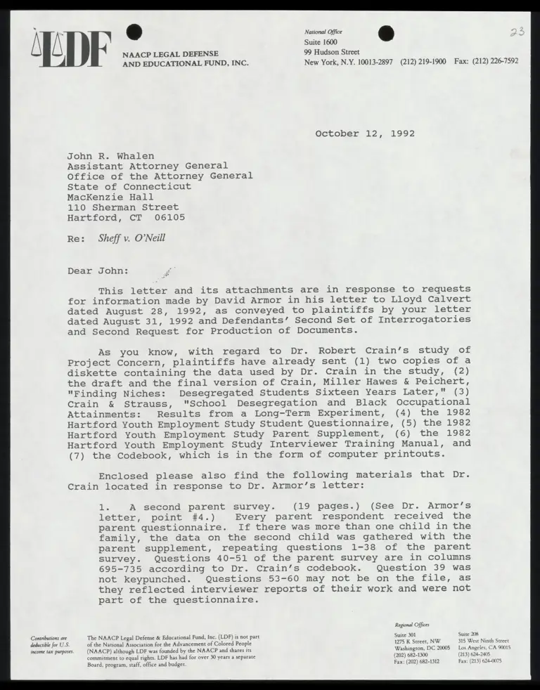 Letter from Lado to Court RE: Request for Information with Enclosed Second Parent Survey and Additional Codes preview