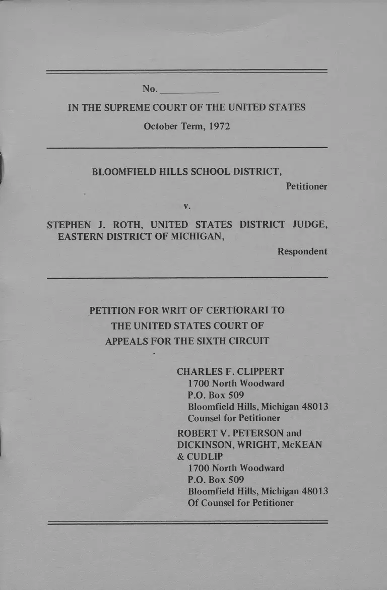 Petition for Writ of Certiorari preview
