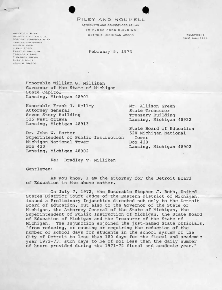 Letter from Roumell to Opposing Counsel RE Copy of Preliminary Injunction and Request for Statement preview