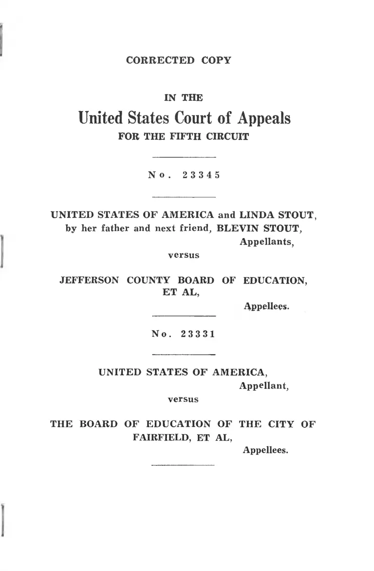 United States v. Jefferson County Board of Education Opinion (Corrected Copy) preview