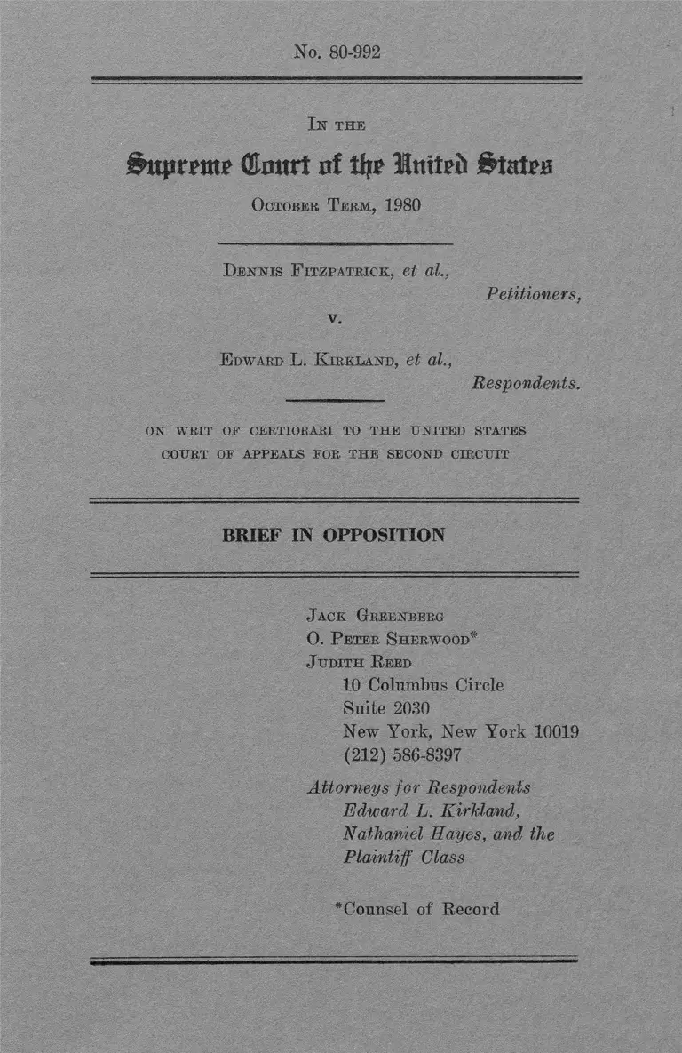 Fitzpatrick v. Kirkland Brief in Opposition preview