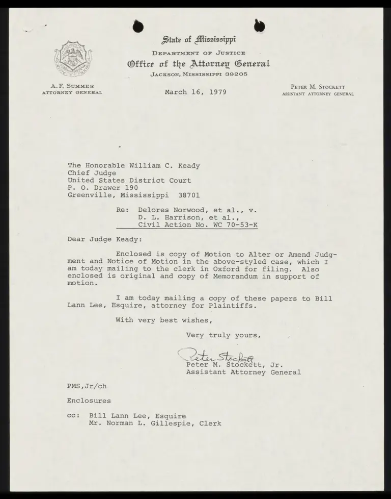 Notice of Motion and Notice to Alter or Amend Judgement with Cover Letter preview