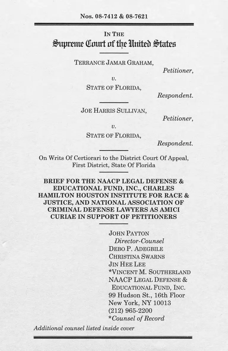 Graham v. Florida Brief Amici Curiae in Support of Petitioners preview