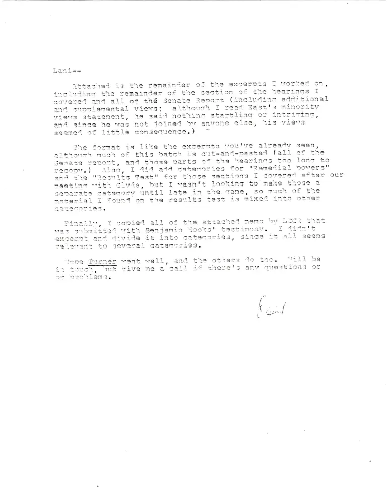 Memorandum from the Leadership Conference on Civil Rights RE: Amending Section 2 of the Voting Rights Act preview