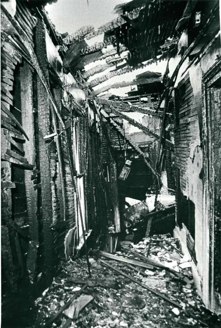Chambers, Julius; and Others, after firebomb in Chambers's office, February 1971 - 4 of 16 preview