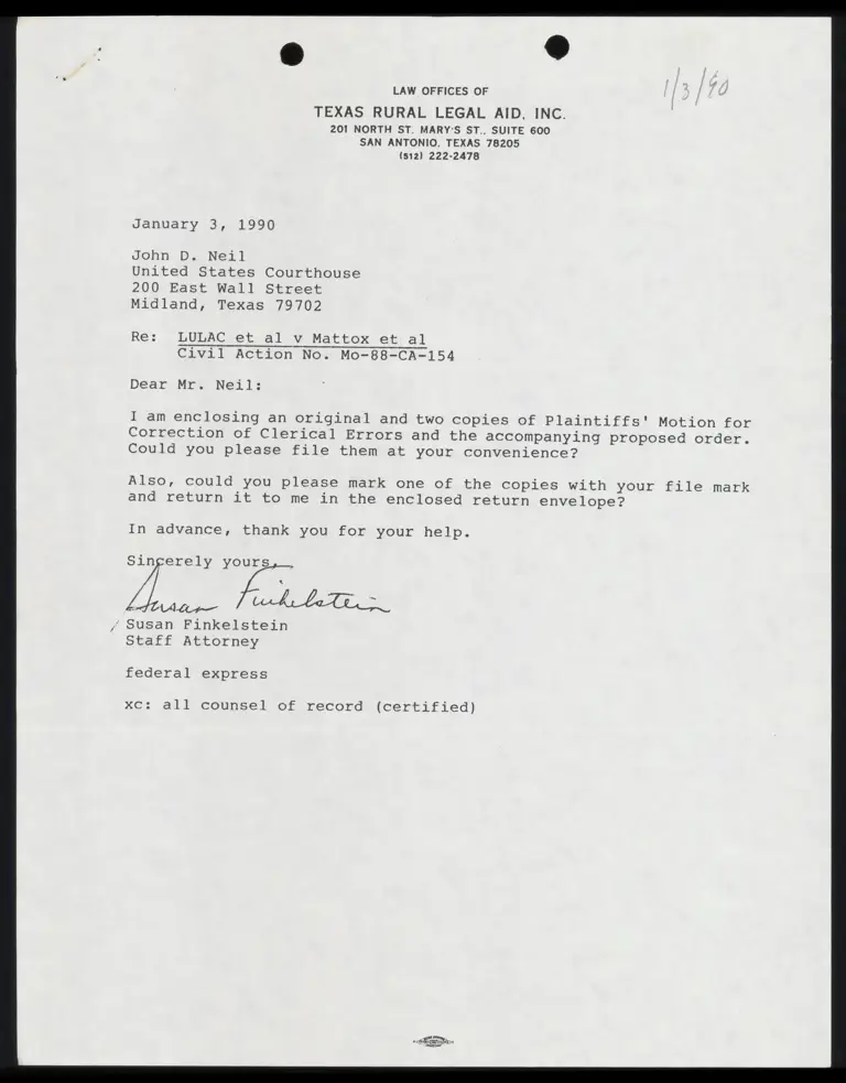 Plaintiffs' Motion for Correction of Clerical Errors preview