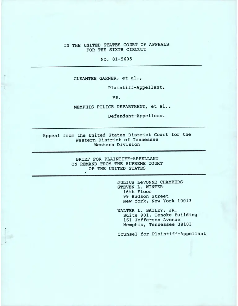 Brief for Plaintiff-Appellant on Remand from the US Supreme Court preview